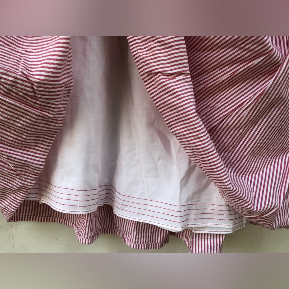 Anthropologie Viola Red and White Striped Skirt - Picture 6 of 6